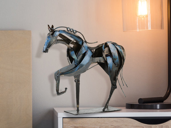 Handmade Metal Horse Statue & Sculpture