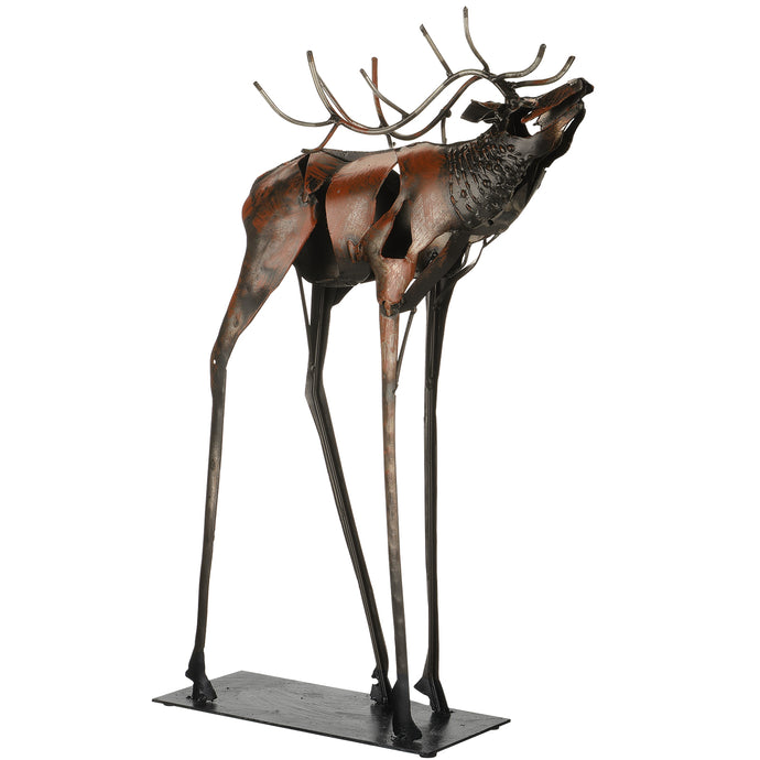 Handmade Metal Deer Statue & Sculpture