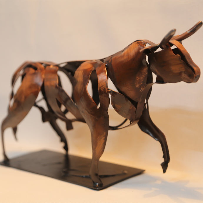 Handmade Metal Bull Statue & Sculpture