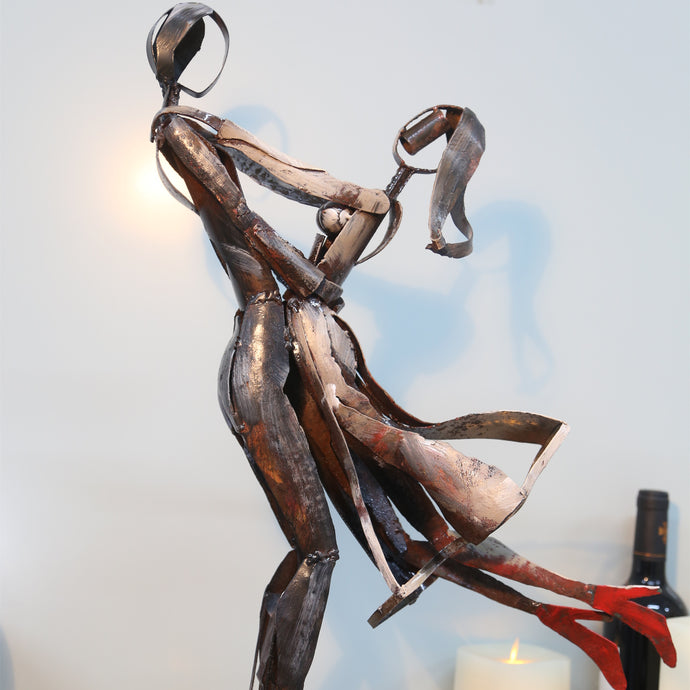 Handmade Metal Dancing Lovers Statue & Sculpture