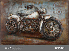 Load image into Gallery viewer, 100% handcrafted artwork, the best gift for a lover of motorcycles. The product is unique. It is also a good product for furniture decoration, suitable for hotels, living rooms, corridors, stairs, balconies, garages.
