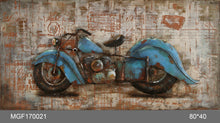 Load image into Gallery viewer, 100% handcrafted artwork, the best gift for a lover of motorcycles. The product is unique. It is also a good product for furniture decoration, suitable for hotels, living rooms, corridors, stairs, balconies, garages.
