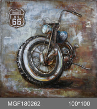 Load image into Gallery viewer, 100% handcrafted artwork, the best gift for a lover of motorcycles. The product is unique. It is also a good product for furniture decoration, suitable for hotels, living rooms, corridors, stairs, balconies, garages.
