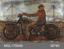 Load image into Gallery viewer, 100% handcrafted artwork, the best gift for a lover of motorcycles. The product is unique. It is also a good product for furniture decoration, suitable for hotels, living rooms, corridors, stairs, balconies, garages.
