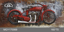 Load image into Gallery viewer, 100% handcrafted artwork, the best gift for a lover of motorcycles. The product is unique. It is also a good product for furniture decoration, suitable for hotels, living rooms, corridors, stairs, balconies, garages.
