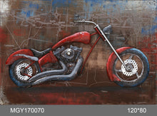 Load image into Gallery viewer, 100% handcrafted artwork, the best gift for a lover of motorcycles. The product is unique. It is also a good product for furniture decoration, suitable for hotels, living rooms, corridors, stairs, balconies, garages.
