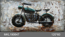 Load image into Gallery viewer, 100% handcrafted artwork, the best gift for a lover of motorcycles. The product is unique. It is also a good product for furniture decoration, suitable for hotels, living rooms, corridors, stairs, balconies, garages.
