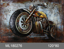 Load image into Gallery viewer, 100% handcrafted artwork, the best gift for a lover of motorcycles. The product is unique. It is also a good product for furniture decoration, suitable for hotels, living rooms, corridors, stairs, balconies, garages.
