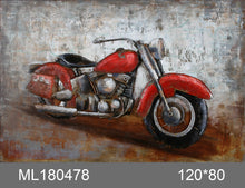 Load image into Gallery viewer, 100% handcrafted artwork, the best gift for a lover of motorcycles. The product is unique. It is also a good product for furniture decoration, suitable for hotels, living rooms, corridors, stairs, balconies, garages.
