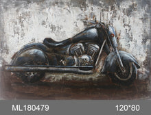 Load image into Gallery viewer, 100% handcrafted artwork, the best gift for a lover of motorcycles. The product is unique. It is also a good product for furniture decoration, suitable for hotels, living rooms, corridors, stairs, balconies, garages.
