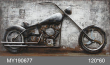 Load image into Gallery viewer, 100% handcrafted artwork, the best gift for a lover of motorcycles. The product is unique. It is also a good product for furniture decoration, suitable for hotels, living rooms, corridors, stairs, balconies, garages.
