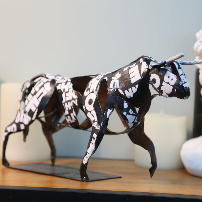 Handmade Metal Bull Statue & Sculpture