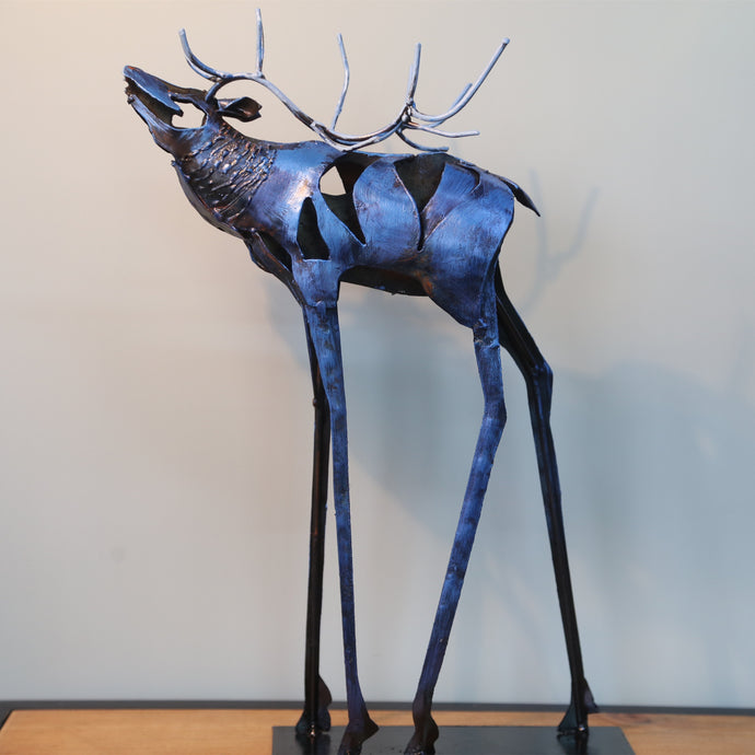 Handmade Metal Deer Statue & Sculpture