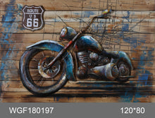 Load image into Gallery viewer, 100% handcrafted artwork, the best gift for a lover of motorcycles. The product is unique. It is also a good product for furniture decoration, suitable for hotels, living rooms, corridors, stairs, balconies, garages.
