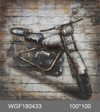 Load image into Gallery viewer, 100% handcrafted artwork, the best gift for a lover of motorcycles. The product is unique. It is also a good product for furniture decoration, suitable for hotels, living rooms, corridors, stairs, balconies, garages.
