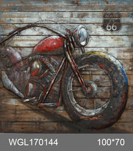 Load image into Gallery viewer, 100% handcrafted artwork, the best gift for a lover of motorcycles. The product is unique. It is also a good product for furniture decoration, suitable for hotels, living rooms, corridors, stairs, balconies, garages.
