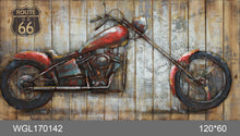 Load image into Gallery viewer, 100% handcrafted artwork, the best gift for a lover of motorcycles. The product is unique. It is also a good product for furniture decoration, suitable for hotels, living rooms, corridors, stairs, balconies, garages.
