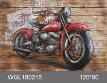 Load image into Gallery viewer, 100% handcrafted artwork, the best gift for a lover of motorcycles. The product is unique. It is also a good product for furniture decoration, suitable for hotels, living rooms, corridors, stairs, balconies, garages.
