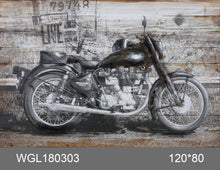 Load image into Gallery viewer, 100% handcrafted artwork, the best gift for a lover of motorcycles. The product is unique. It is also a good product for furniture decoration, suitable for hotels, living rooms, corridors, stairs, balconies, garages.
