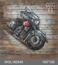 Load image into Gallery viewer, 100% handcrafted artwork, the best gift for a lover of motorcycles. The product is unique. It is also a good product for furniture decoration, suitable for hotels, living rooms, corridors, stairs, balconies, garages.
