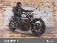 Load image into Gallery viewer, 100% handcrafted artwork, the best gift for a lover of motorcycles. The product is unique. It is also a good product for furniture decoration, suitable for hotels, living rooms, corridors, stairs, balconies, garages.
