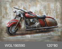 Load image into Gallery viewer, 100% handcrafted artwork, the best gift for a lover of motorcycles. The product is unique. It is also a good product for furniture decoration, suitable for hotels, living rooms, corridors, stairs, balconies, garages.
