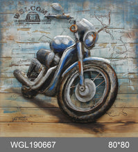 Load image into Gallery viewer, 100% handcrafted artwork, the best gift for a lover of motorcycles. The product is unique. It is also a good product for furniture decoration, suitable for hotels, living rooms, corridors, stairs, balconies, garages.
