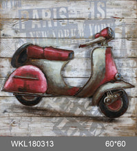 Load image into Gallery viewer, 100% handcrafted artwork, the best gift for a lover of motorcycles. The product is unique. It is also a good product for furniture decoration, suitable for hotels, living rooms, corridors, stairs, balconies, garages.
