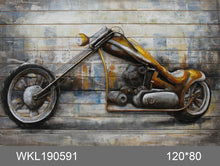 Load image into Gallery viewer, 100% handcrafted artwork, the best gift for a lover of motorcycles. The product is unique. It is also a good product for furniture decoration, suitable for hotels, living rooms, corridors, stairs, balconies, garages.
