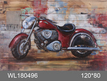 Load image into Gallery viewer, 100% handcrafted artwork, the best gift for a lover of motorcycles. The product is unique. It is also a good product for furniture decoration, suitable for hotels, living rooms, corridors, stairs, balconies, garages.
