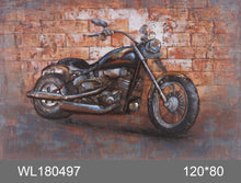 Load image into Gallery viewer, 100% handcrafted artwork, the best gift for a lover of motorcycles. The product is unique. It is also a good product for furniture decoration, suitable for hotels, living rooms, corridors, stairs, balconies, garages.
