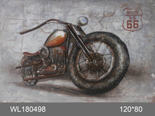 Load image into Gallery viewer, 100% handcrafted artwork, the best gift for a lover of motorcycles. The product is unique. It is also a good product for furniture decoration, suitable for hotels, living rooms, corridors, stairs, balconies, garages.
