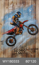 Load image into Gallery viewer, 100% handcrafted artwork, the best gift for a lover of motorcycles. The product is unique. It is also a good product for furniture decoration, suitable for hotels, living rooms, corridors, stairs, balconies, garages.
